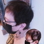 Avant / après d'un effet densité femme réalisé au centre micropigmentation hainaut